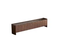 200cm Chinese Retro Solid Wood TV Cabinet, Black Walnut Entertainment Center, Stylish Living Room Storage Furniture, Durable Full Wood Design, Modern Vintage Television Stand