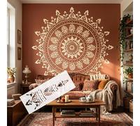 200cm Flower Geometric wall Stencils Large Custom Extra Mural Big Size for S701
