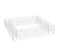 200cm Gabion Raised Garden Bed Galvanised Steel Border Planter Silver