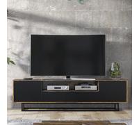 200Cm Loft Retro Industrial Tv Unit Stand Vintage Oak Cabinet Cupboard Sideboard