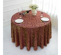 200cm Round Polyester Tablecloth - Washable Dining Table Cover, Protective Artisan Table Protector for Home & Restaurant Use