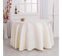 200cm Round Polyester Tablecloth Washable Table Protector Perfect for Kitchen Dining Room Parties & Events Elegant & Easy Care