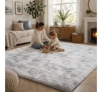 (200cm x 290cm (6ft 8" x 9ft 7"), Light Grey) Extra Large Rug Soft Shaggy Living Room Carpet Mat