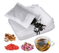 200er Pack Disposable Tea Filter Bags Tea infusers Empty Muslin Drawstring Seal Filter Tea Bags Drawstring Herb Loose Tea bag for Brew Tea Cold Brew Coffee (5 * 7cm)