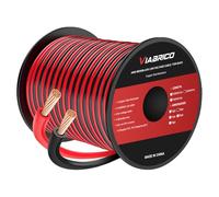 200FT 18 AWG Gauge Electrical Wire, DC 12V Hookup Red Black Stranded Auto 2 Cord Low Voltage, Extension Cable with Spool for LED Ribbon Lamp Light
