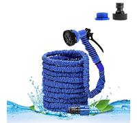 200FT/60M Garden Hose Pipes Expandable Expanding Magic Hosepipe Extension Long Lightweight with Spray Gun 7-Pattern Nozzle Flexible Easy to Storage, Blue