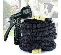 200ft Black Expandable Garden Hose Pipe Expanding Water Hose with 7 Watering Modes Spray Gun, Flexible Water Hose Pipes, Anti-Leakage Non-Kink Lightweight Magic Hose for Watering Washing Cleaning