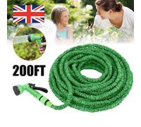 200Ft Expandable Garden Hose Pipe Spray Gun Flexible Expanding Pipes