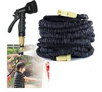 200FT Garden Hose Black Stronger Double Latex Inner Hose Pipe Tube Solid Brass Prevent Leaking Strongest Expandable Water Hose with Extra Strength Fabric and Professional