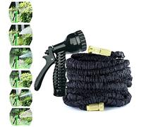 200FT Garden Hose Pipe with 7 Modes Spray Gun, Expandable Garden Hose 3/4" Connector, Garden Water Hose Flexible Hosepipe Non-Kink for Garden Yard Car, Black