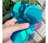 200g 20/30/40/50/77mm Round Iridescent PVC Sequin Paillettes Sew Wedding Accessory DIY Pendant
