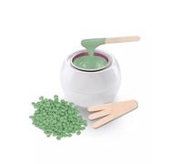 200G + 6Sticks Multi-Purpose Hard Wax Beans Hair Removal,Face,Body,Hands Painless,Professional Wax Beads for Eyebrow,Armpit,Bikini,Back,Chest,Legs,Hair Removal (200G + 6Sticks, Apple Green)