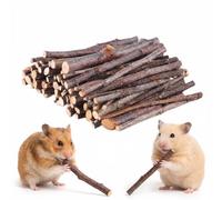 200g Apple Sticks for Rabbits,Bunny Chew To/ys for Teeth Grinding,Hamster Chew Sticks & Guinea Pig Chew To/ys,Natural Small Animal To/ys,Rabbit Bo/redom Breakers,Apple Sticks for Daily Chewing