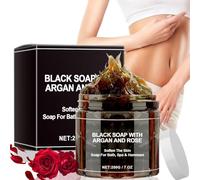 200G Black Beldi Soap,Moroccan Black Soap Hammam,Bl/ack S/oa/p for Whole Body,Blac/k Afr/ican So/ap,Natur/al Soa/p Bar for Deep Cleaning,Moisturising Soa/p for All Skin Type