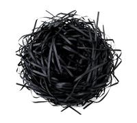200g Black Shredded Raffia Paper For Gift Box & Hamper Filler, Gift Wrapping Accessory