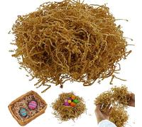 200g Brown Shredded Tissue Paper Grass, Easter Basket Fillers Shredded Tissue Paper for Gift Boxes, DIY Craft Supplies Gift Packaging Decorations