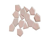 200g Bulk Ceramic Tiles Mosaic Pieces Irregular Shape Ceramic Pieces Art Making Supplies for Bathroom and Kitchen Wall Decoration(Pink)