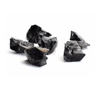 200g Bulk Natural Black Obsidian Semi-Precious Rough Stones Rock Crystal Reiki Healing Metaphysical Raw Stone with A Free Pouch,500g