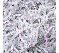 200g Diamond White Shredded Tissue Paper Raffia Filler, Dust-Free & Soft, Eco-Friendly Crinkle Cut, Shredded Paper for Gift Boxes & Hampers, Packaging Cushioning for Halloween Birthday Christmas