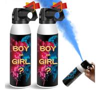 200g Gender Reveal Confetti Smoke Cannon, Biodegradable Fire Extinguisher Cannon, Continuously Sprays for Over 10 Seconds, For Christmas, Weddings, Birthdays,Party Supplies (2×100g Bottles,Blue)