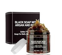 200G Morocco Black Beldi Soap,Moroccan Black Soap Hammam,Deep Cleaning Morocco Body Moisturising Soa/p,Natur/al S/oap for Deep Cleaning,Bl/ack So/ap for Whole Body