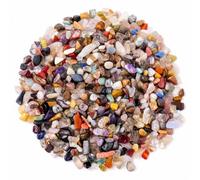 200g Natural Clear Quartz Crystal Chips Polished High Luster Gemstone Gravel for Beginners Collectors Chakra Reiki Aquarium Fish Tank Plant Pot Decorative Stones (Colorful Mixed)