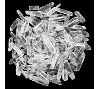 200g Natural Clear Quartz Wand Chips | Polished Crystal Pieces | Transparent Quartz Stones for Decoration, DIY Crafts & Collection (0.44lb)