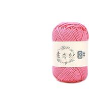 200g No. 2 Round Hollow Cotton Yarn - 2mm DIY Crochet Hook Material Kit for Crafting and Knitting(06 Begonia)