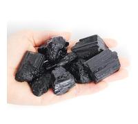 200g Raw Black Tourmaline Bulk, Black Tourmaline Healing Crystals, Natural Rough Stones Crystal for Tumbling, Cabbing, Fountain Rocks, Decoration, Polishing, Wire Wrapping, Wicca & Reiki