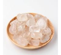 200g White Transparent Natural Crystal raw Stone Large Particle Polished Rolling Stone, Natural raw Stone Fragrance Stone Home Decoration Stone 1.5-2cm