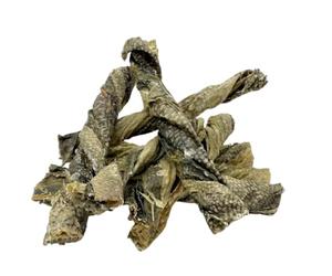 200grm Cod Skin Dog Treats 1kg-100% Natural Fish, High Protein, Low Fat Omega 3 Dental
