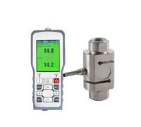 200KG-10T Digital Force Gauge With S Type Load Cell, Test Tension And Compression Force Push Pull Gauge ± 0.05% F.S Stable Signal Output,Silver-1T