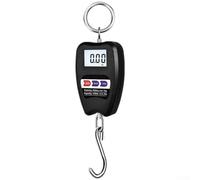 200kg Digital Hanging Weight Scale with LED Display, Aluminum Alloy Housing and High-Strength Steel Hook, Portable Electronic Crane Scale(Black)