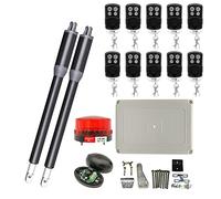 200KG Electric Swing Gate Opener Arms Drive with Multi Remote Control Optional Home Garage Swing Door Operator Motor Actuator(10 Remote with Light)