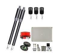 200KG Electric Swing Gate Opener Arms Drive with Multi Remote Control Optional Home Garage Swing Door Operator Motor Actuator(3 Remote with Light)