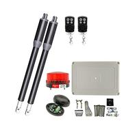 200KG Electric Swing Gate Opener Arms Drive with Multi Remote Control Optional Home Garage Swing Door Operator Motor Actuator(2 Remote with Light)