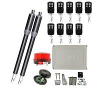 200KG Electric Swing Gate Opener Arms Drive with Multi Remote Control Optional Home Garage Swing Door Operator Motor Actuator(9 Remote with Light)