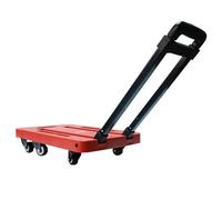 200kg Foldable Plastic Trolley Cart with 6 Wheels Flat Platform for La & Home UsePortable Blue Hand Truck for Easy Transport