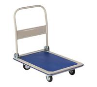 200kg Load Capacity Platform Cart Dolly Folding Foldable Moving Warehouse Push Hand Truck, Blue 73 * 47cm trolley