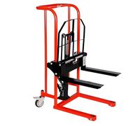 200kg Manual Hydraulic Pallet Stacker Swivel Caster Fork Truck Warehouse