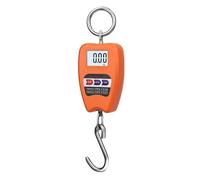 200kg Portable Electronic Scale Multifunctional Digital Scales LCD Weighing Tool Handheld Luggage Scale Compact Crane Scale Multiple Functions(Orange)