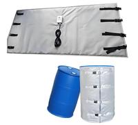 200L/1000L Quickly Heat IBC Barrel Heater, Insulated Drum Heating Blanket, Adjustable Temp 0~120℃/0~150℃(Grey,200L120°)