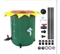 200L Collapsible Rain Barrel, Portable Water Butt, Foldable PVC Rainwater Collection Tank With Filter For Garden Irrigation, Water Saving, Plant Watering,380L