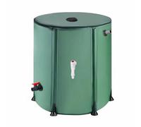 200L Green Water Butt Kit Stand Tap Diverter Space Saving Garden Water Container