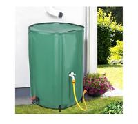 200L Portable Rainwater Harvesting System Foldable Water Storage Tank with Filter Gutter Downspout Collector for Garden Outdoor & Lawn - Eco-Friendly Green Solution