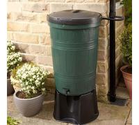 200L Water Butt Kit - Complete Rainwater Set with Stand, Diverter, Hose-Connector Tap & Windproof Lid + FREE 500ml Water Butts Direct Water Butt Treatment - UK DESIGNED AND MANUFACTURED