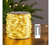 200M 2000 LED Copper Wire Fairy Lights Warm White String Light | IP44 Waterproof, 8 Modes, Remote Control, Plug-in, Christmas & Garden Decor