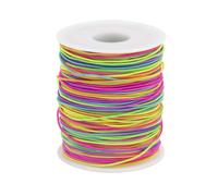 (200m(2x100m/roll)) Time to Sparkle 1mm Colorful Thin Round Elastic Polyester Cord Sewing Craft
