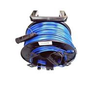 200m 4/6/8 cores armored patchcord with PCD310 reel singlemode LC SC FC APSM PVC DVI waterproof connector fiber optic jumper (Color : 8C with drum, Size : LC-LC)