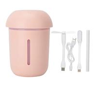 200ml Air Humidifier USB Plug Oil Diffuser Portable Negative Ion Mushroom Mist Maker Quiet Cool Mist Humidifier for Office Bedroom Car Home Desk ABS White (#612)
